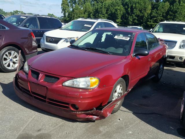 1G2NF52E34M628194 - 2004 PONTIAC GRAND AM S 勃艮第红 照片 2