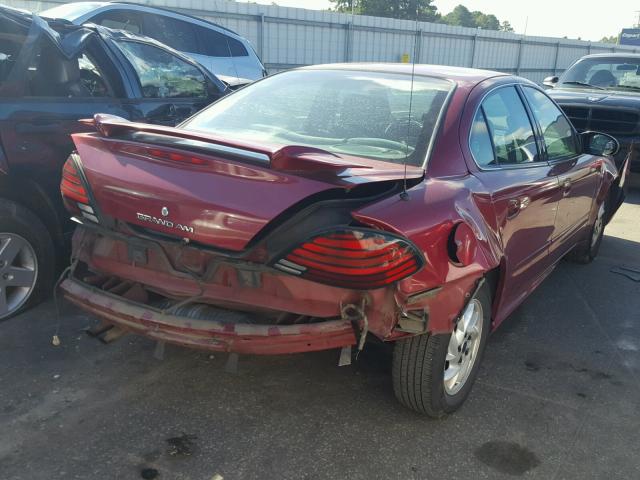 1G2NF52E34M628194 - 2004 PONTIAC GRAND AM S 勃艮第红 照片 4