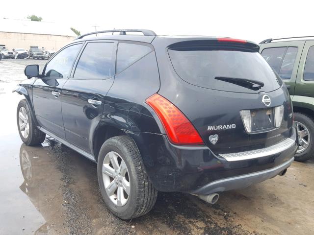 JN8AZ08T96W413053 - 2006 NISSAN MURANO BLACK photo 3