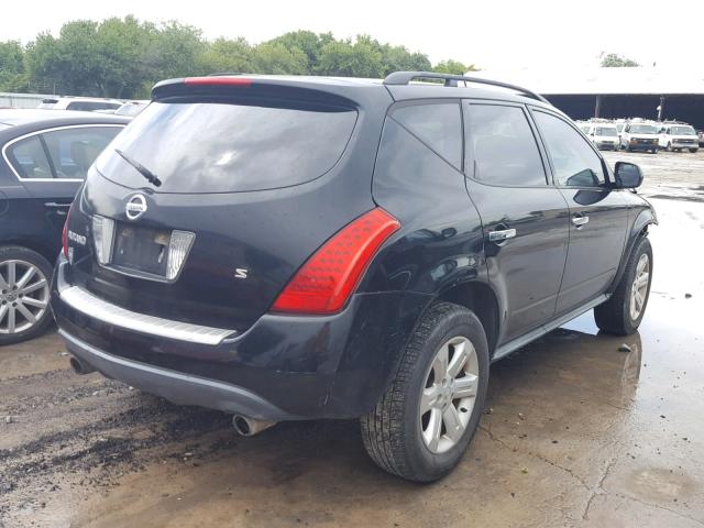 JN8AZ08T96W413053 - 2006 NISSAN MURANO BLACK photo 4