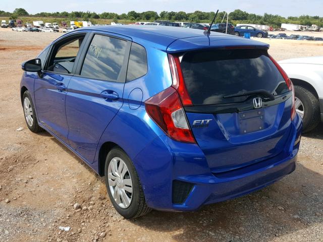 3HGGK5H58FM758357 - 2015 HONDA FIT LX BLUE photo 3