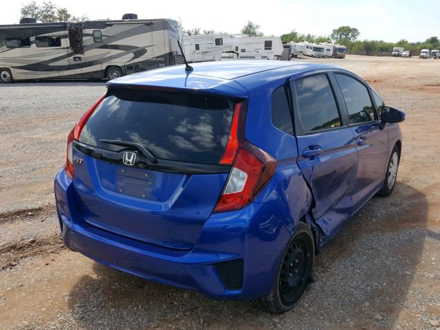 3HGGK5H58FM758357 - 2015 HONDA FIT LX BLUE photo 4