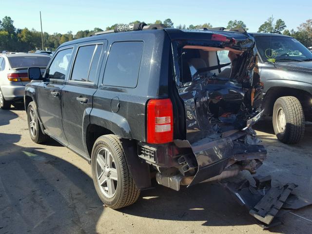 1J8FF28W47D273306 - 2007 JEEP PATRIOT SP BLACK photo 3