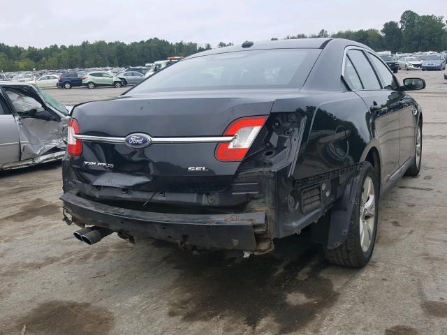 1FAHP2EW1BG101698 - 2011 FORD TAURUS SEL BLACK photo 4