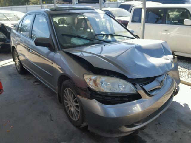 2HGES26725H596801 - 2005 HONDA CIVIC EX GRAY photo 1