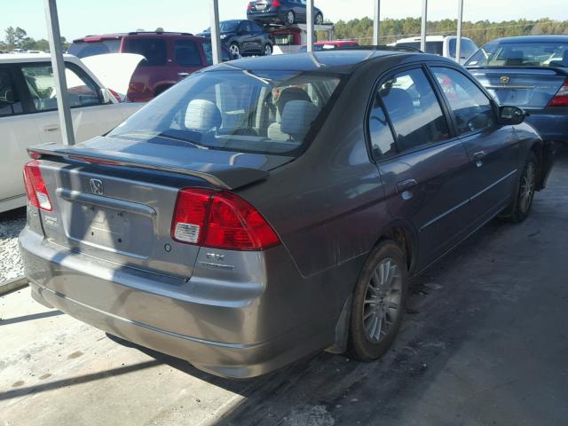 2HGES26725H596801 - 2005 HONDA CIVIC EX GRAY photo 4