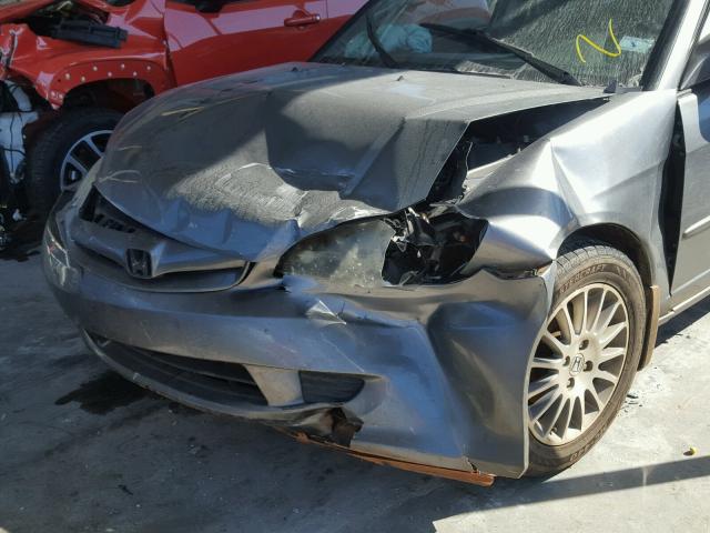 2HGES26725H596801 - 2005 HONDA CIVIC EX GRAY photo 9