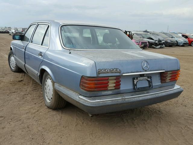 WDBCA39D3JA397523 - 1988 MERCEDES-BENZ 560 SEL BLUE photo 3