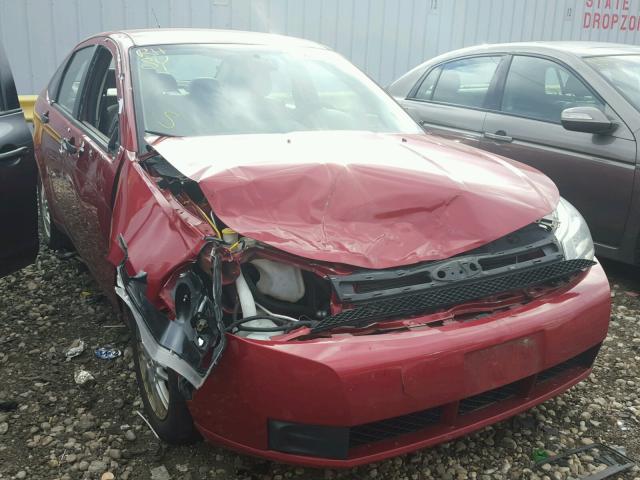 1FAHP3FN7AW277655 - 2010 FORD FOCUS RED photo 1