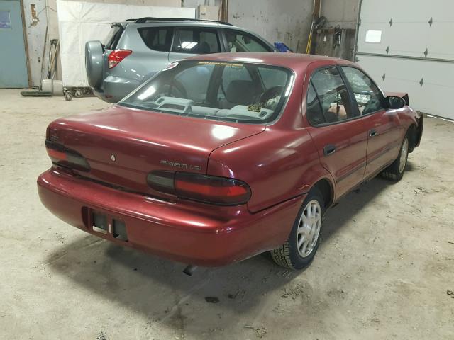 1Y1SK5368RZ036748 - 1994 GEO PRIZM MAROON photo 4