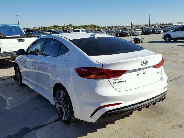 KMHD04LB9HU323761 - 2017 HYUNDAI ELANTRA WHITE photo 3