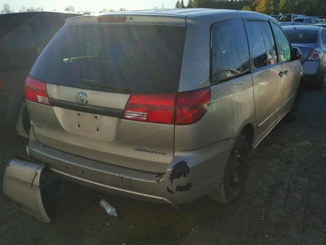 5TDZA29C94S021106 - 2004 TOYOTA SIENNA CE GOLD photo 4