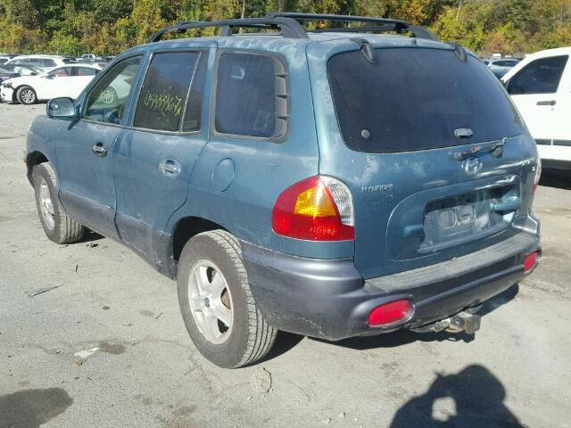 KM8SC13DX3U355898 - 2003 HYUNDAI SANTA FE G BLUE photo 3