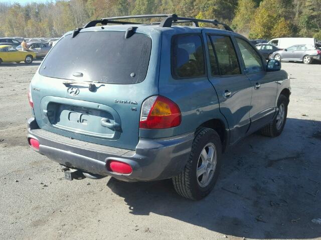 KM8SC13DX3U355898 - 2003 HYUNDAI SANTA FE G BLUE photo 4