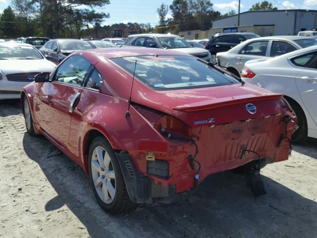 JN1AZ34E13T002914 - 2003 NISSAN 350Z RED photo 3