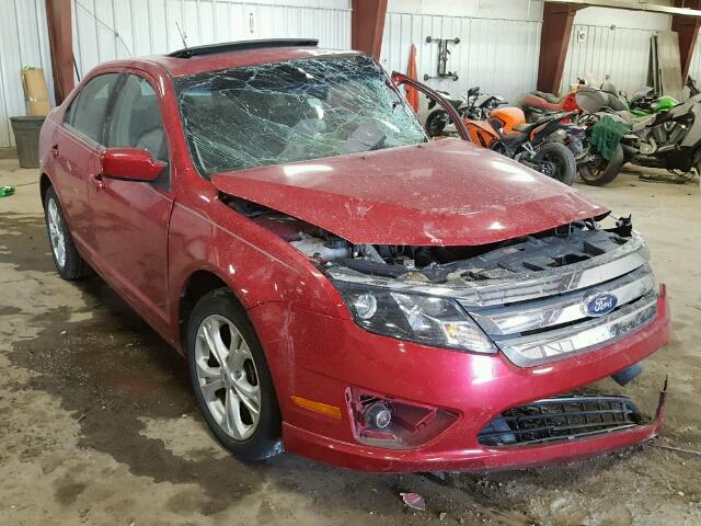 3FAHP0HA2CR204546 - 2012 FORD FUSION SE RED photo 1