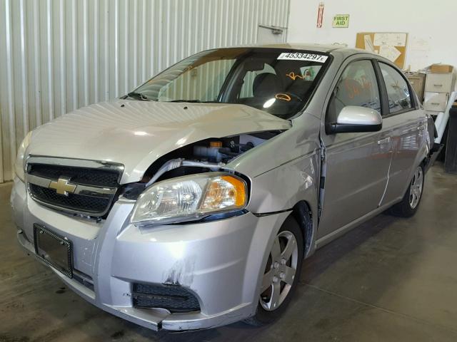 KL1TD5DE7AB113963 - 2010 CHEVROLET AVEO LS SILVER photo 2