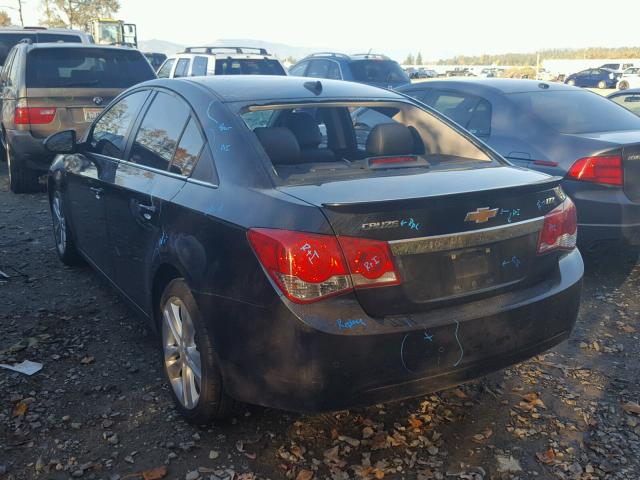 1G1PH5SC3C7391189 - 2012 CHEVROLET CRUZE LTZ BLACK photo 3