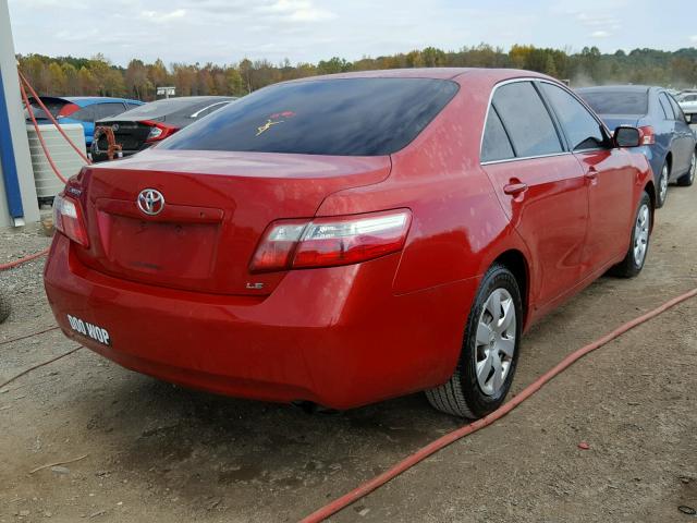 4T1BE46K97U030011 - 2007 TOYOTA CAMRY NEW RED photo 4