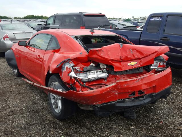 2G1FA1E35E9251960 - 2014 CHEVROLET CAMARO LS RED photo 3