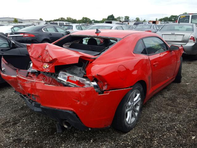 2G1FA1E35E9251960 - 2014 CHEVROLET CAMARO LS RED photo 4