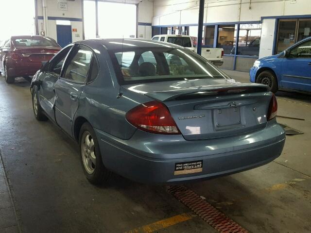 1FAFP53U46A219716 - 2006 FORD TAURUS BLUE photo 3