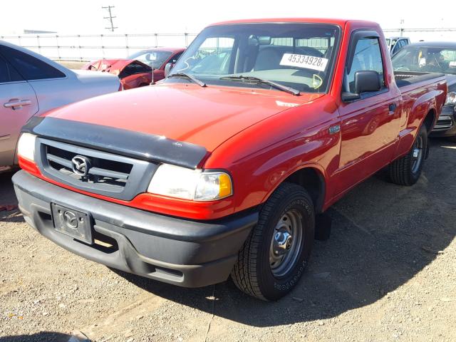 4F4YR12D02TM18291 - 2002 MAZDA B2300 RED photo 2