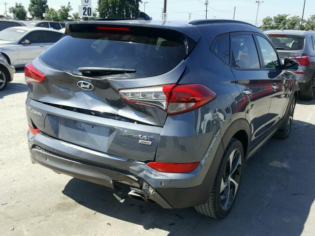 KM8J3CA24GU064814 - 2016 HYUNDAI TUCSON LIM GRAY photo 4