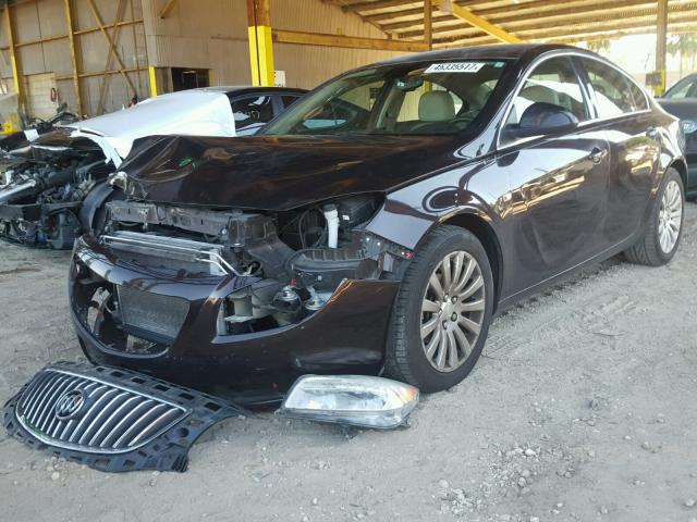 W04GN5EC3B1059275 - 2011 BUICK REGAL CXL BROWN photo 2