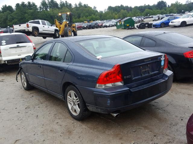 YV1RS592362516380 - 2006 VOLVO S60 2.5T BLUE photo 3