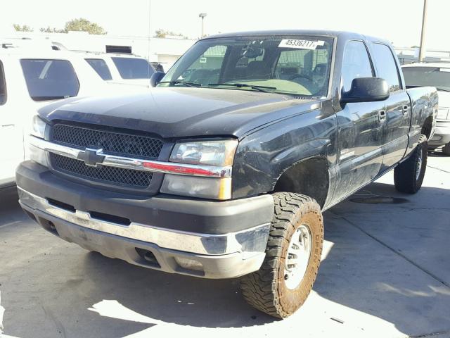 1GCHK23124F132158 - 2004 CHEVROLET SILVERADO BLACK photo 2