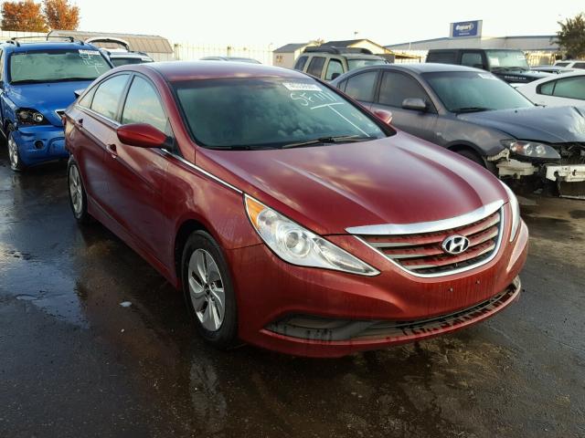 5NPEB4AC0EH814417 - 2014 HYUNDAI SONATA GLS RED photo 1