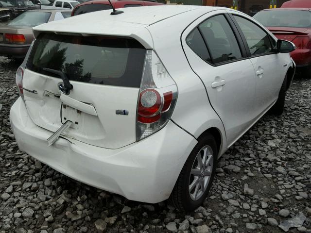 JTDKDTB34C1026797 - 2012 TOYOTA PRIUS C WHITE photo 4