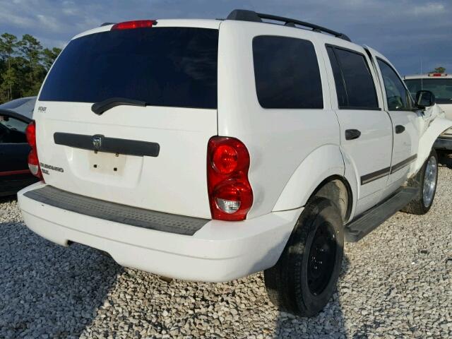 1D8HD48K57F533085 - 2007 DODGE DURANGO SL WHITE photo 4