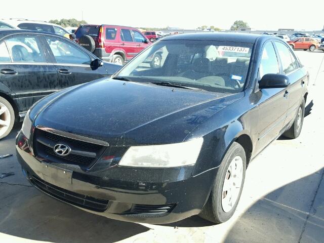 5NPET46C08H376959 - 2008 HYUNDAI SONATA GLS BLACK photo 2