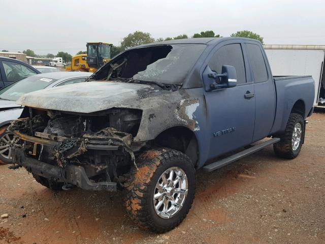 1N6BA06B76N574148 - 2006 NISSAN TITAN XE BLUE photo 2