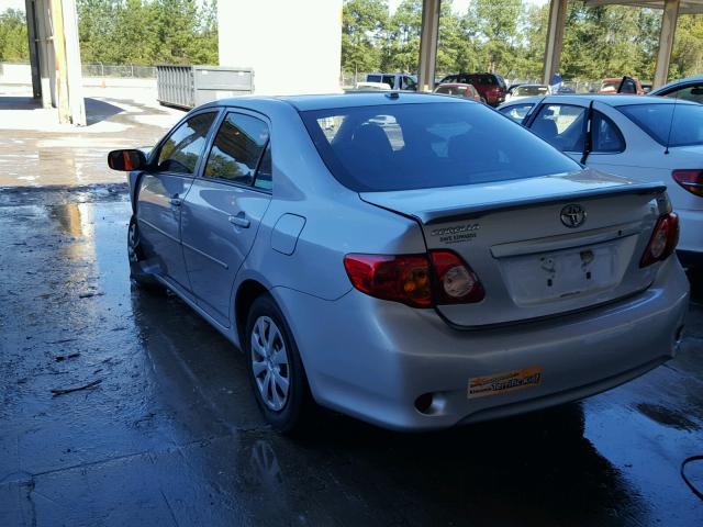 1NXBU4EE6AZ382291 - 2010 TOYOTA COROLLA SILVER photo 3