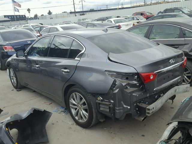 JN1BV7AP0FM355592 - 2015 INFINITI Q50 BASE SILVER photo 3