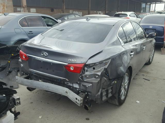 JN1BV7AP0FM355592 - 2015 INFINITI Q50 BASE SILVER photo 4