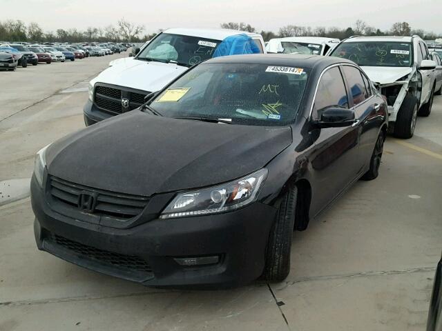 1HGCR2F84EA253563 - 2014 HONDA ACCORD EXL BLACK photo 2