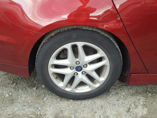 3FA6P0H7XDR173527 - 2013 FORD FUSION SE RED photo 9