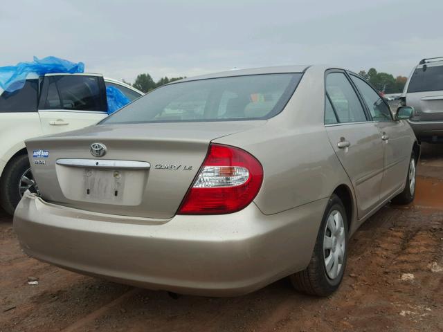 JTDBE32K320095280 - 2002 TOYOTA CAMRY TAN photo 4