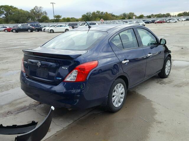 3N1CN7AP3EK444138 - 2014 NISSAN VERSA S BLUE photo 4