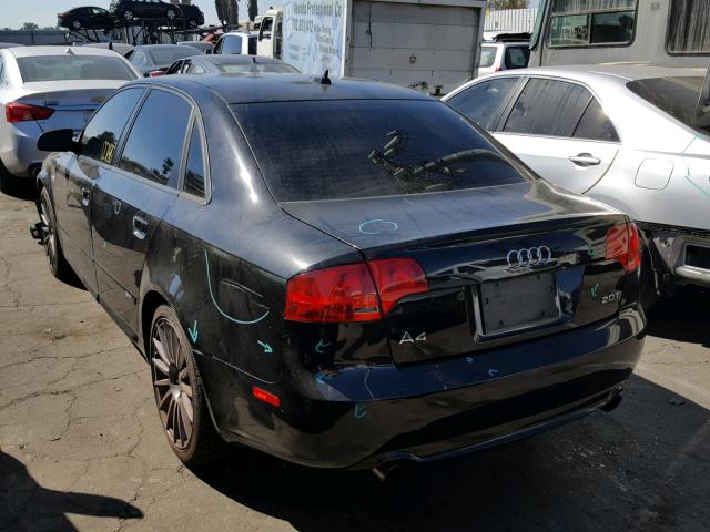 WAUBF78E88A082871 - 2008 AUDI A4 S-LINE BLACK photo 3