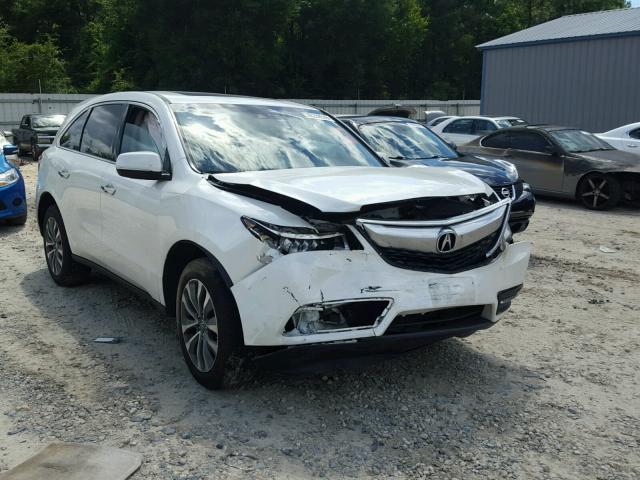 5FRYD4H45FB004561 - 2015 ACURA MDX TECHNO WHITE photo 1