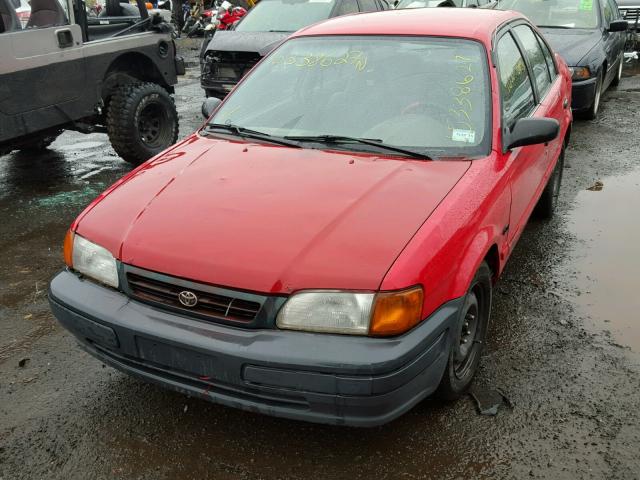 JT2BC52L8T0129380 - 1996 TOYOTA TERCEL DX RED photo 2