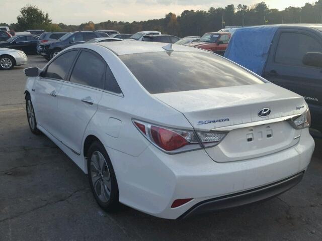 KMHEC4A47DA091754 - 2013 HYUNDAI SONATA WHITE photo 3