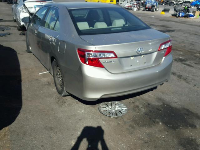 4T4BF1FK6DR291836 - 2013 TOYOTA CAMRY L GOLD photo 3