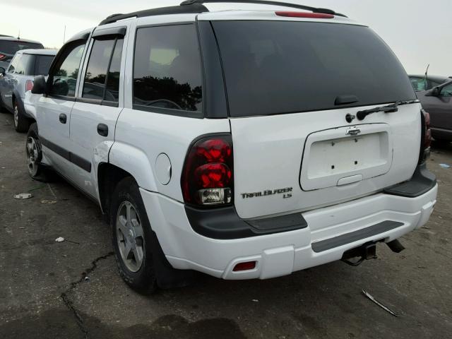 1GNDT13S452205898 - 2005 CHEVROLET TRAILBLAZE WHITE photo 3