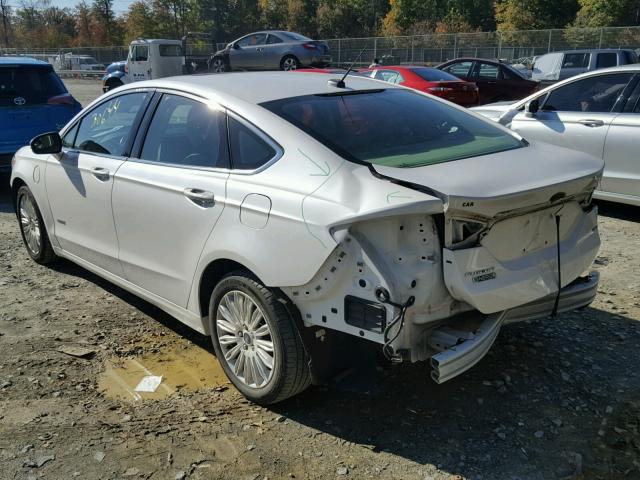 3FA6P0PU7ER167208 - 2014 FORD FUSION SE WHITE photo 3